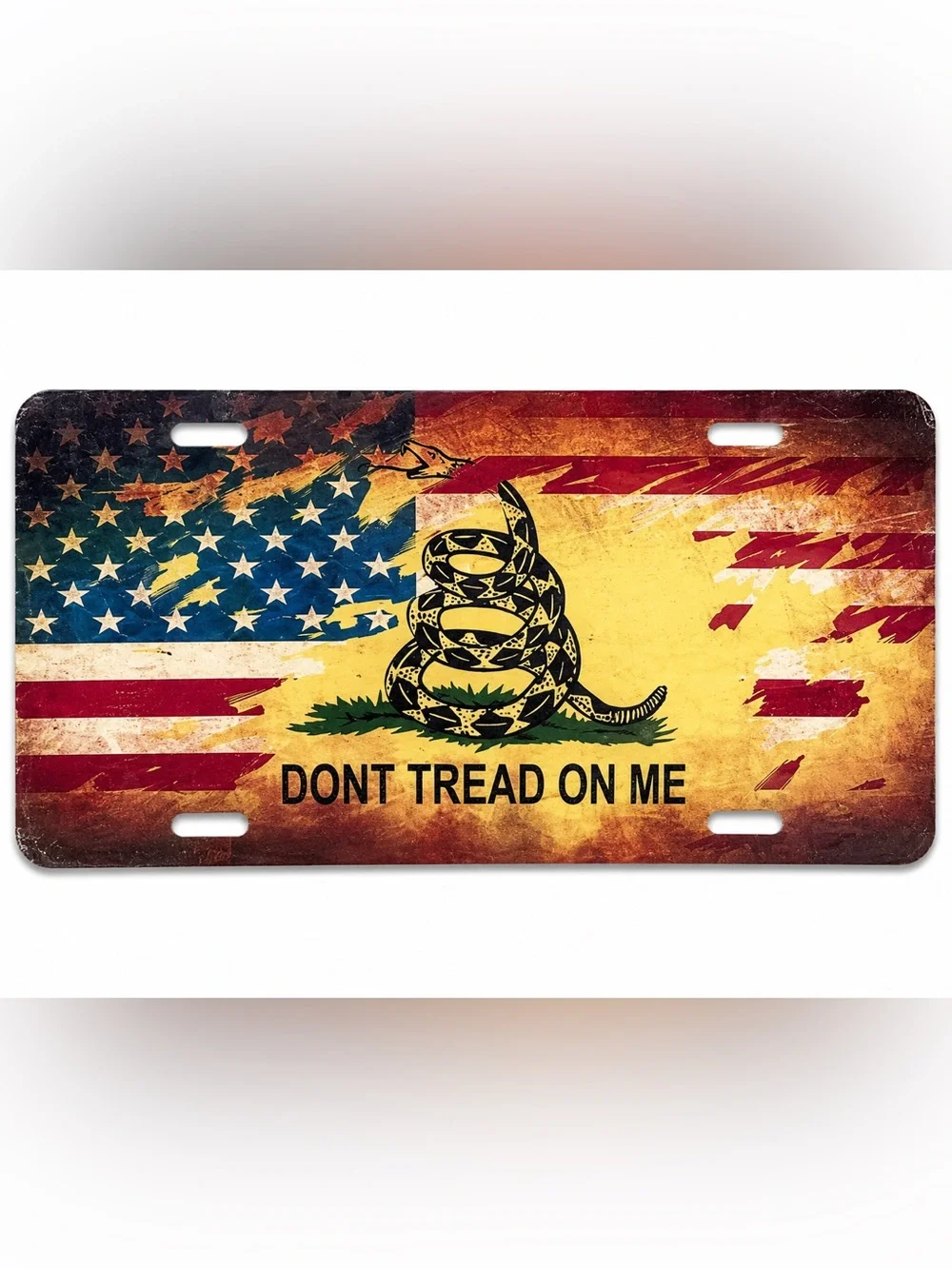 NEW Don’t Tread On Me License Plate Metal Sign